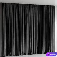 Curtain set interior 7 3D Model Vray, Corona