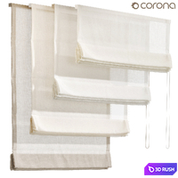Roman blinds set 06, Roman blinds 3D Model Corona