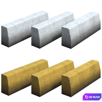 Border set (low poly) 3D Model Corona