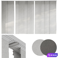 Panel Japanese curtains 3D Model Corona