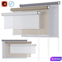 Roller Blind 109 | Sheer Fabric 3D Model Vray, Corona