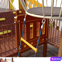 Children playground ship. Boat. Sailboat 3D Model Vray, Corona