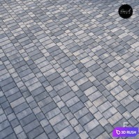 Set of 5 materials of colorful paving stones 3D Model Vray, Corona