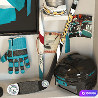 Hockey Set 3D Model Corona