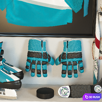 Hockey Set 3D Model Corona