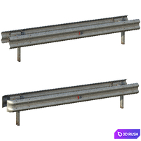 Road bumper (set of 6 options) 3D Model Corona