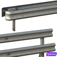 Road bumper (set of 6 options) 3D Model Corona