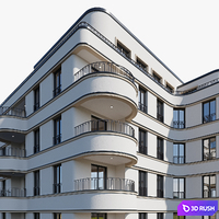 Residential building 17 3D Model Vray, Corona