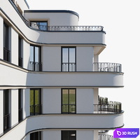 Residential building 17 3D Model Vray, Corona