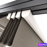 Motorized Pergola 5a 3D Model Vray