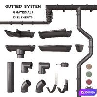 Gutter system 3D Model Vray