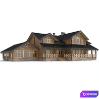 Wooden house 3D Model Vray