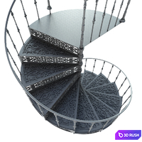 Stairs 3D Model Vray