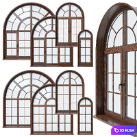 Arched window 3D Model Vray, Corona