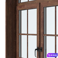 Arched window 3D Model Vray, Corona