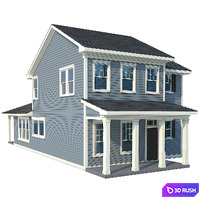 US House 01 3D Model Vray