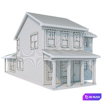 US House 01 3D Model Vray