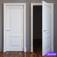 Wooden door 3D Model Corona