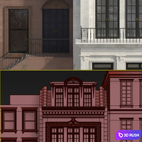 Classic facade 3D Model Corona
