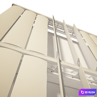 Facade Lamella contest 3D Model Vray