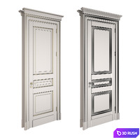 Classic door with cornice + 2D DWG File 3D Model Vray