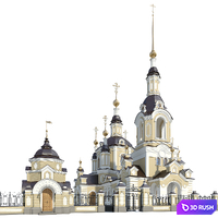 Church of St. Nicholas the Wonderworker 3D Model Vray