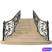 Railing_1211 3D Model Vray