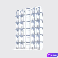 Building 3D Model Vray, Corona