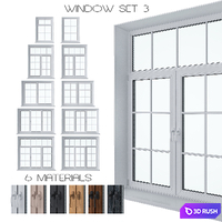Window Set 3 3D Model Vray