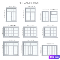 Window Set 3 3D Model Vray