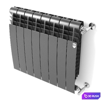 Heating radiator BiLiner Noir Sable by Royal Thermo 3D Model Vray