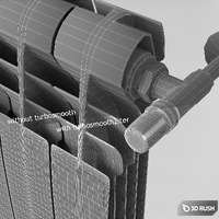 Heating radiator BiLiner Noir Sable by Royal Thermo 3D Model Vray
