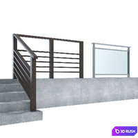 Handrail - 2 types 3D Model Corona
