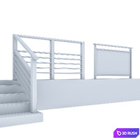 Handrail - 2 types 3D Model Corona