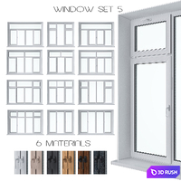 Window Set 5 3D Model Vray