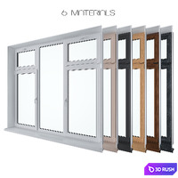 Window Set 5 3D Model Vray