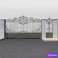 Forged gates 2252 3D Model Vray