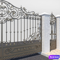Forged gates 2252 3D Model Vray