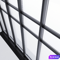 Double-glazed panoramic glazing 3D Model Corona