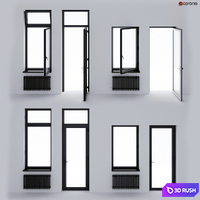 Aluminum window and balcony door ALUMIL 3D Model Corona