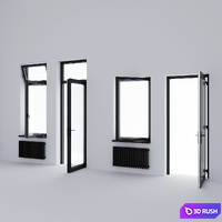 Aluminum window and balcony door ALUMIL 3D Model Corona
