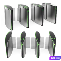 Turnstile BoonEdam Speedlane Slide 3D Model Vray