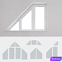 Set of plastic windows 14 3D Model Vray