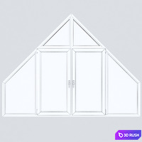 Set of plastic windows 14 3D Model Vray