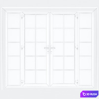 Set of plastic windows and doors 15 3D Model Vray