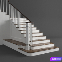 Stairs 3D Model Vray, Corona