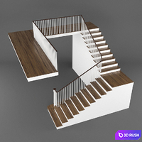 Stairs 3D Model Vray, Corona