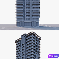 Modern residential building 3D Model Vray, Corona