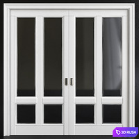 Classic wooden door 3D Model Vray