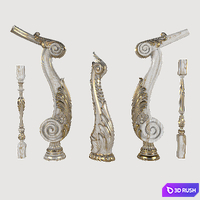 Pillars, balusters for stairs. 3D Model Vray